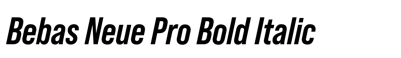 Bebas Neue Pro Bold Italic